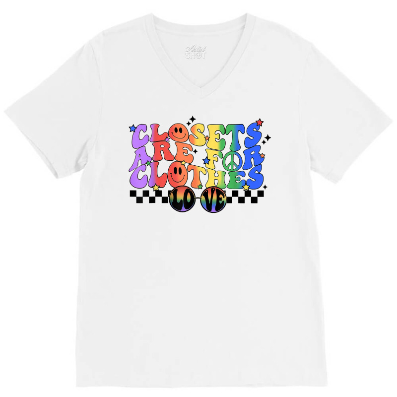 Closets Are For Clothes Gay Pride National Coming Out Day T Shirt V-Neck Tee by haylesfshiltsxd1 | Artistshot