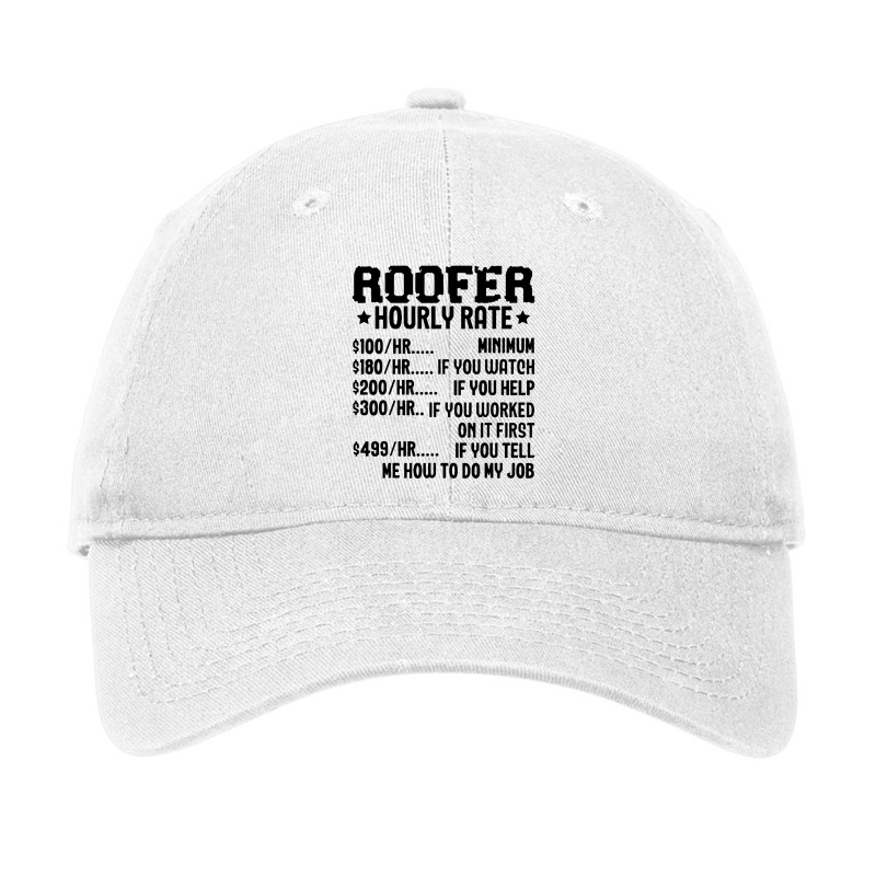 Mens Roofer Hourly Rate Roofing Ninja Roof Whisperer Job Adjustable Cap by Ngecrit | Artistshot