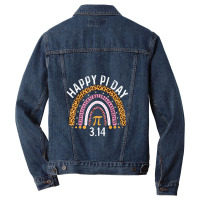 Happy Pi Day For Math Teachers Rainbow Math Teacher Woman's Men Denim Jacket | Artistshot