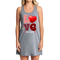 American Football Valentines Hearts Love Football Leopard Buffalo Plai Tank Dress | Artistshot