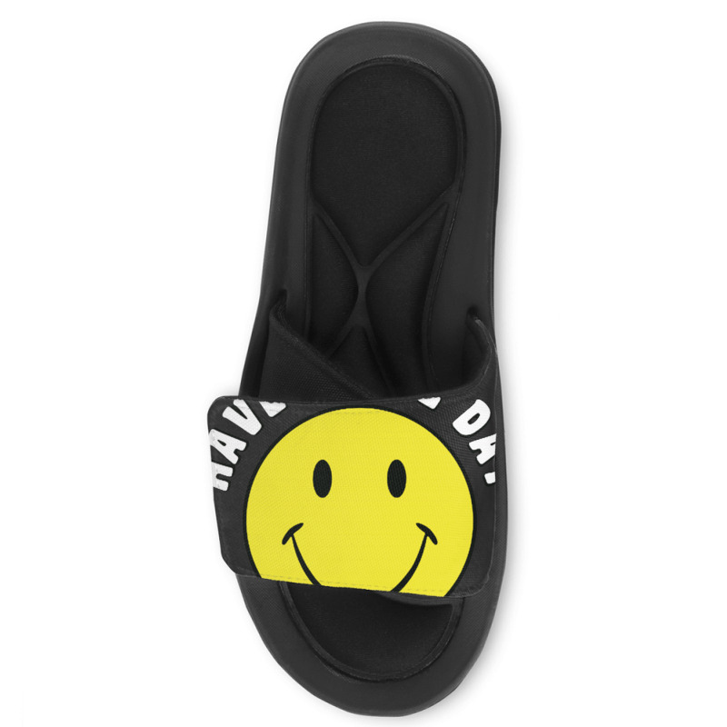 Retro Have A Nice Day Smile Happy Face Slide Sandal | Artistshot