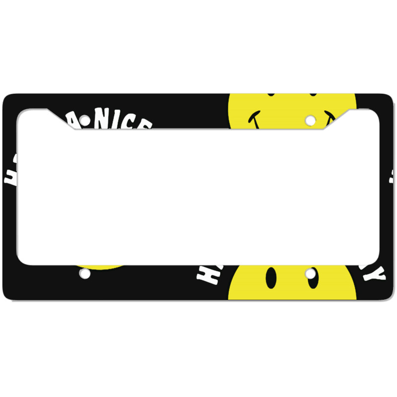 Retro Have A Nice Day Smile Happy Face License Plate Frame | Artistshot