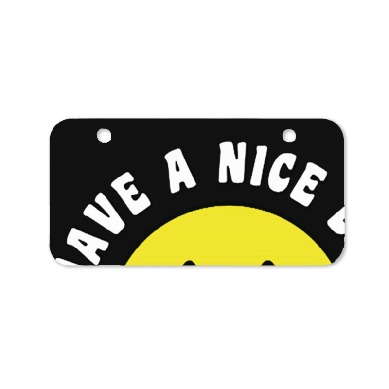 Retro Have A Nice Day Smile Happy Face Bicycle License Plate | Artistshot