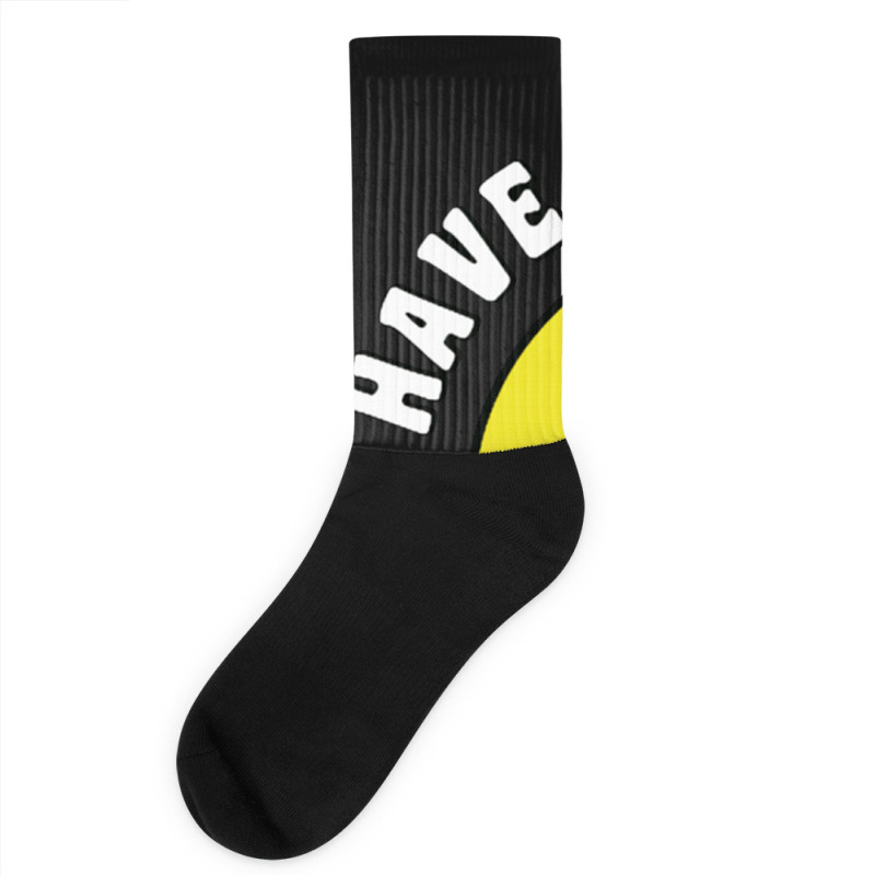 Retro Have A Nice Day Smile Happy Face Socks | Artistshot