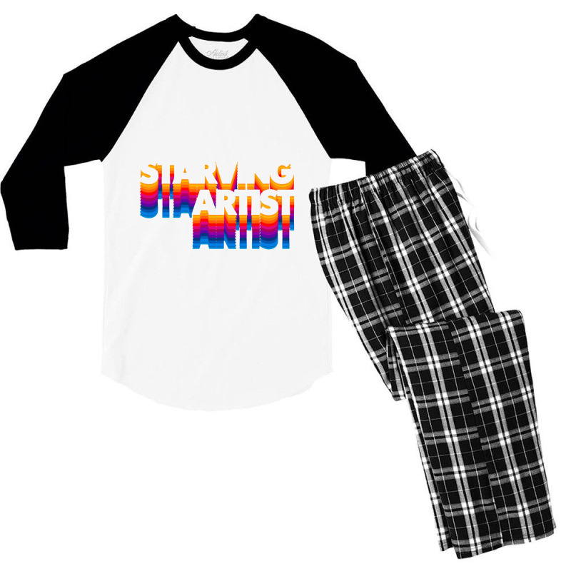 Starving Artist Men's 3/4 Sleeve Pajama Set | Artistshot