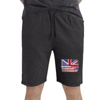 British American Flag Great Britain T Shirt Vintage Short | Artistshot