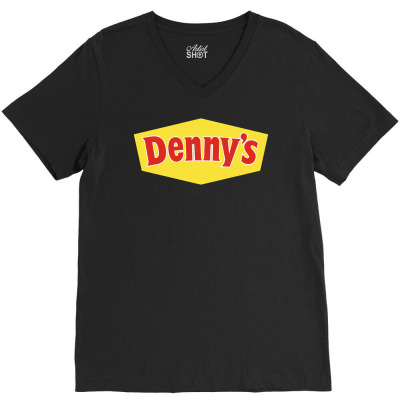 Denny's Burger V-neck Tee Designed By Yellow Star