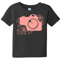 Photographer T  Shirt Pink Camera Silhouette T  Shirt Baby Tee | Artistshot