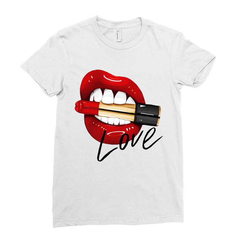 Lip Love Ladies Fitted T-shirt | Artistshot