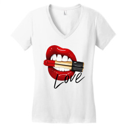 lip love Women's V-Neck T-Shirt | Artistshot