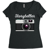 Photographer T  Shirt Storyteller Camera Photography T  Shirt Women's Triblend Scoop T-shirt | Artistshot