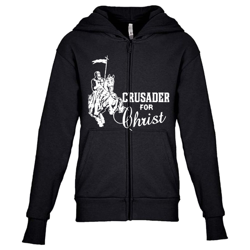 Vintage Crusader For Christ Youth Zipper Hoodie | Artistshot