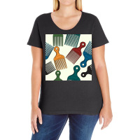 Afro Combs Seamless Patterns Ladies Curvy T-shirt | Artistshot