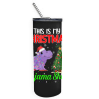 Hippopotamus Funny This Is My Christmas Pajama Hippopotamus Xmas Light Skinny Tumbler | Artistshot