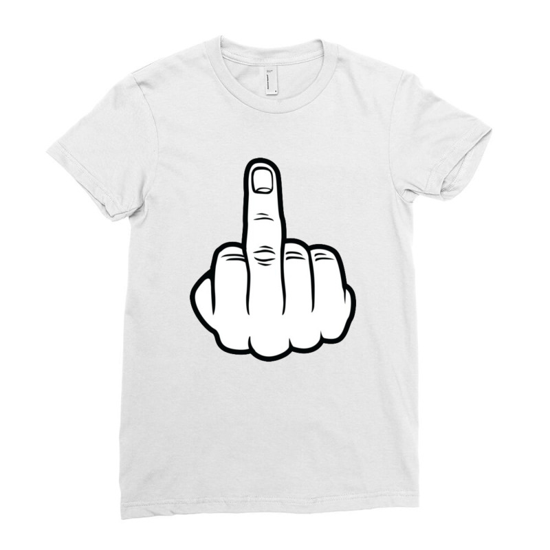 F'ck Middle Finger Ladies Fitted T-shirt | Artistshot