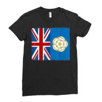 Yorkshire Roots & British Grown Idea With Rose Of York Flag T Shirt Ladies Fitted T-shirt | Artistshot