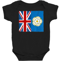 Yorkshire Roots & British Grown Idea With Rose Of York Flag T Shirt Baby Bodysuit | Artistshot