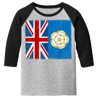 Yorkshire Roots & British Grown Idea With Rose Of York Flag T Shirt Youth 3/4 Sleeve | Artistshot