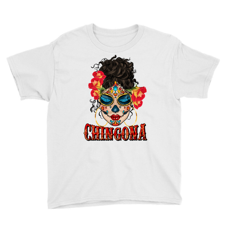 Chingona Latina Bun Mama Youth Tee by BundleAndBundleShop | Artistshot