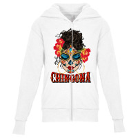 Chingona Latina Bun Mama Youth Zipper Hoodie | Artistshot