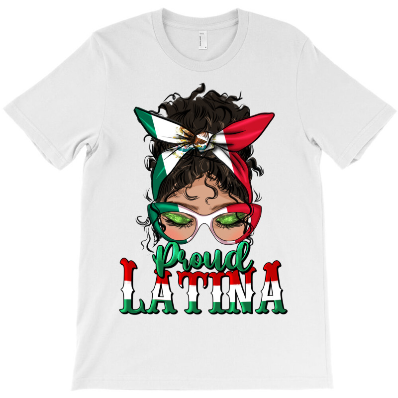 Proud Latina Messy Bun Mama T-Shirt by BundleAndBundleShop | Artistshot