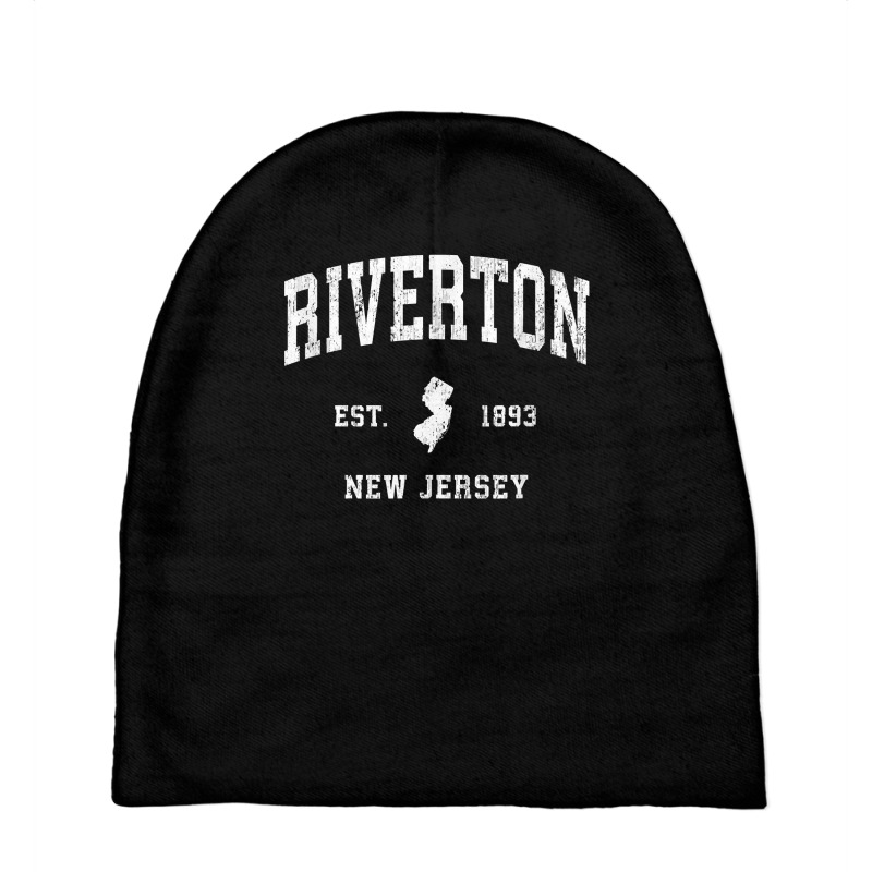 Riverton New Jersey Nj Vintage Athletic Sports Design T Shirt Baby Beanies by h.avenaver | Artistshot