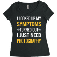 Photography T  Shirt My Symptoms Photography Photographer Camera T  Sh Women's Triblend Scoop T-shirt | Artistshot