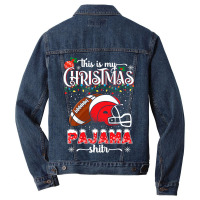 Football Men Women Football Christmas Pajama 57 Football Player Men Denim Jacket | Artistshot