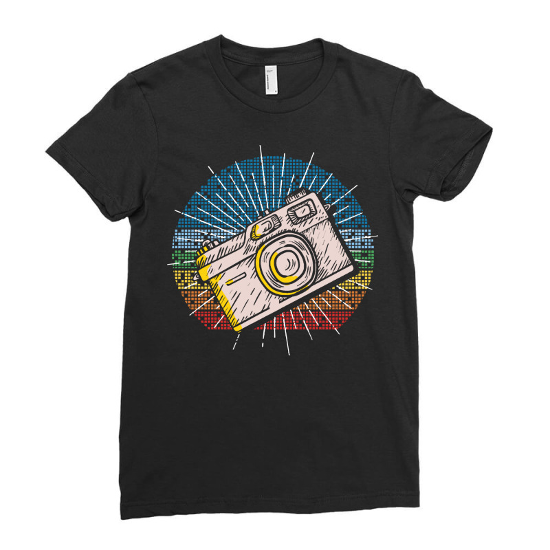 Photography T  Shirt Photograph Camera Photo Photographer Retro Photog Ladies Fitted T-Shirt by lizardgasp | Artistshot