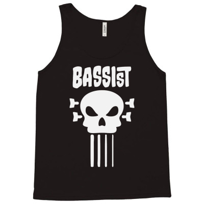 Bassist Skull Tank Top Designed By Mdk Art