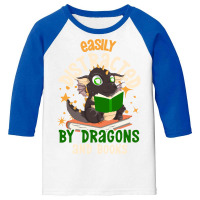 Book Dragon T  Shirt Magical Animal Funny Book Lover Reader Cute Book Youth 3/4 Sleeve | Artistshot