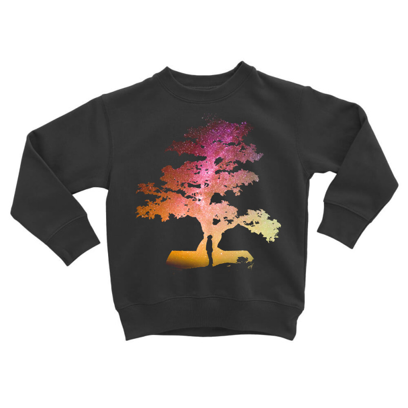 Bonsai Tree T  Shirt Bonsai Tree Milky Way Galaxy Design T  Shirt Toddler Sweatshirt by joliejast | Artistshot