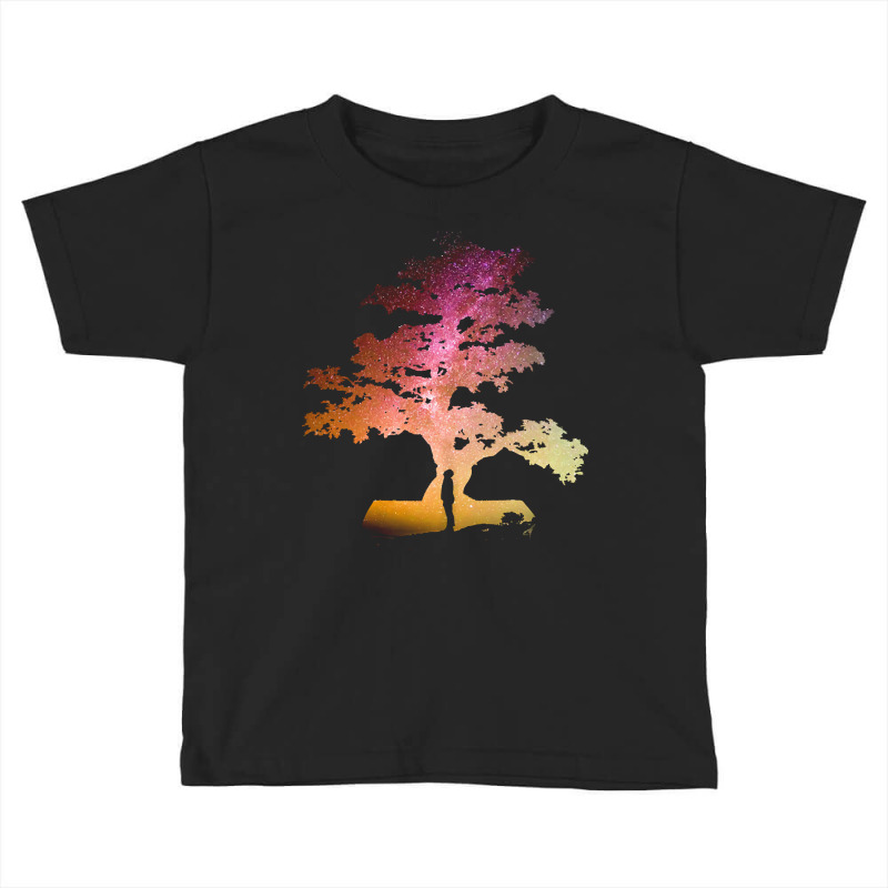 Bonsai Tree T  Shirt Bonsai Tree Milky Way Galaxy Design T  Shirt Toddler T-shirt by joliejast | Artistshot