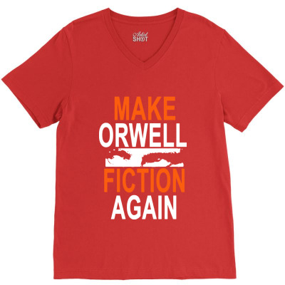 Fiction Orwell Again V-neck Tee Designed By Riris Patricia
