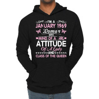 Happy Birthday 52 Years Born In Jan 196 T  Shirt52 Years Old I'm A Jan Lightweight Hoodie | Artistshot