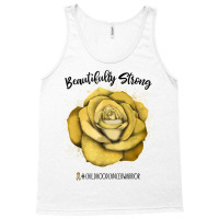 Beautifully Strong Childhood Cancer Warrior Rose T Shirt Tank Top | Artistshot