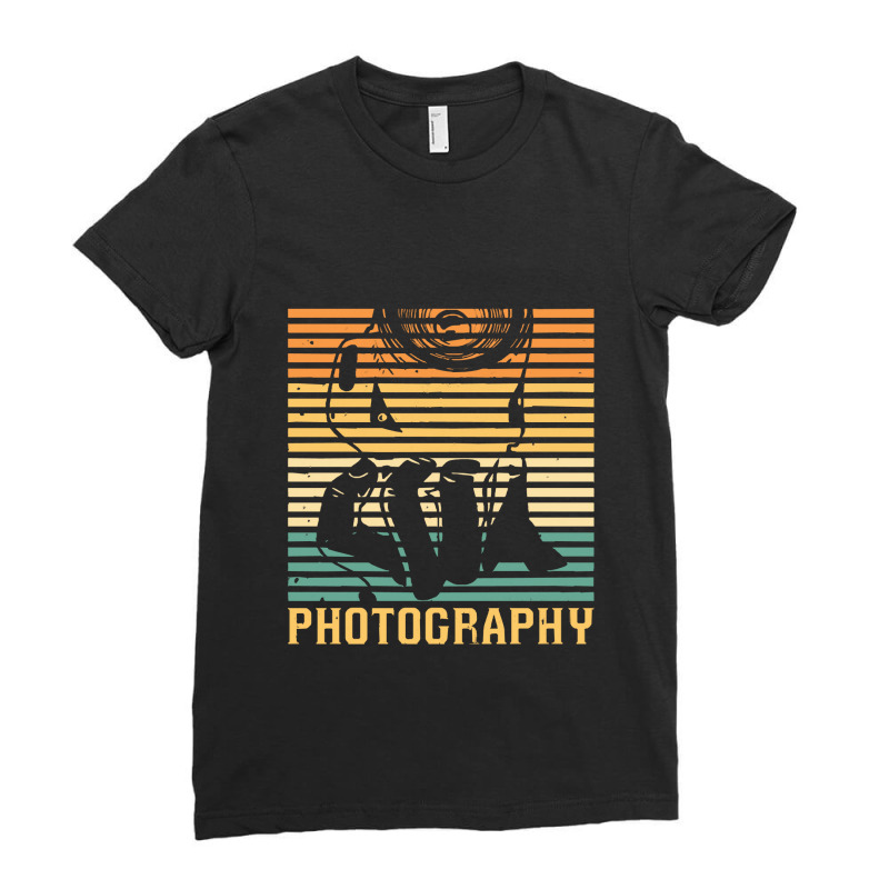 Photography T  Shirt Retro Camera Photo Photographer   Vintage Photogr Ladies Fitted T-Shirt by lizardgasp | Artistshot