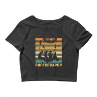 Photography T  Shirt Retro Camera Photo Photographer   Vintage Photogr Crop Top | Artistshot