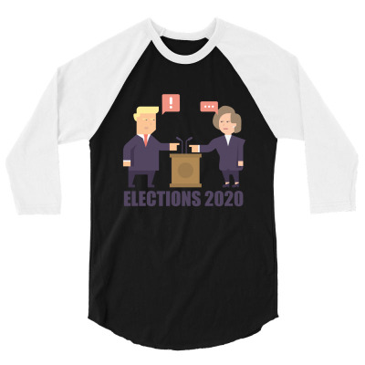 Elections 2020 3/4 Sleeve Shirt Designed By Wizarts