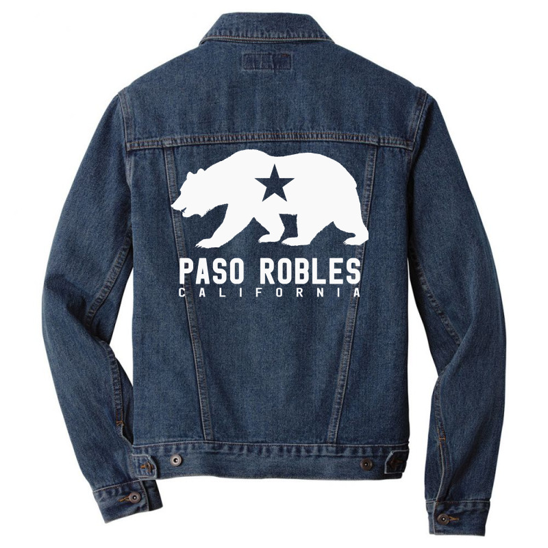 Paso Robles Winery California Wine Lovers Flag Sweatshirt Men Denim Jacket by michealamifflin | Artistshot