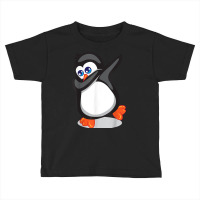 Penguin Dabbing Shirt  Funny Sea Birds Dancing T Shirt Gift Toddler T-shirt | Artistshot