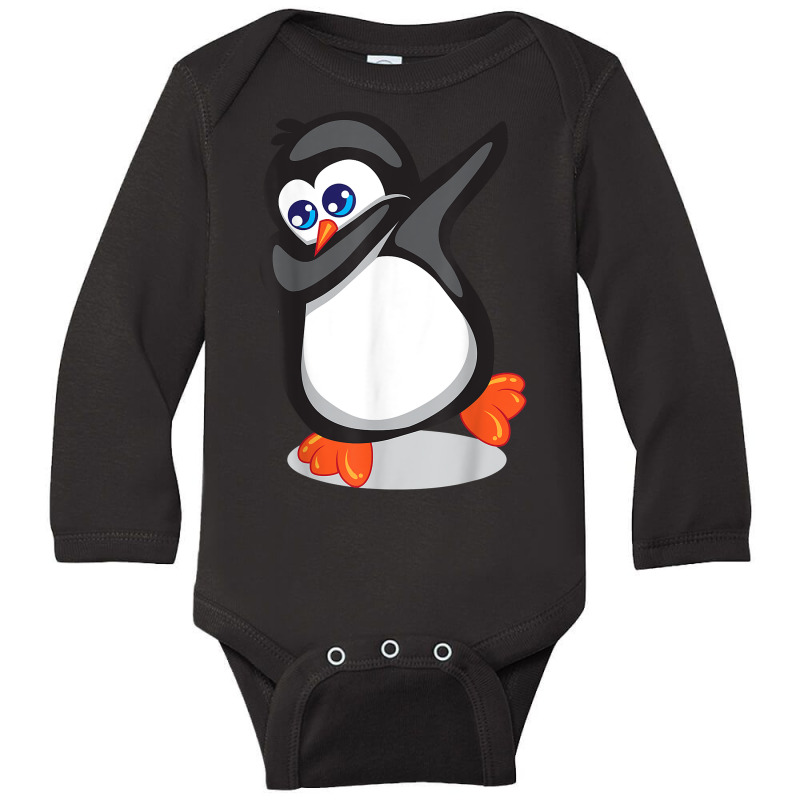 Penguin Dabbing Shirt  Funny Sea Birds Dancing T Shirt Gift Long Sleeve Baby Bodysuit by michealamifflin | Artistshot