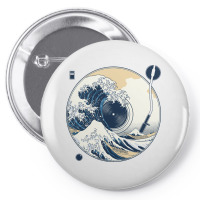 The Great Wave Off Sound Pin-back Button | Artistshot