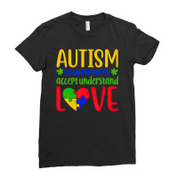 Autism Awareness Accepts Understanding Love Be Kind To Them Ladies Fitted T-shirt | Artistshot