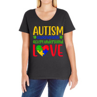 Autism Awareness Accepts Understanding Love Be Kind To Them Ladies Curvy T-shirt | Artistshot