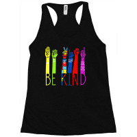 Autism Awareness Be Kind Sign Language Hand Talking Teachers Racerback Tank | Artistshot