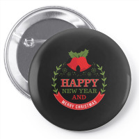 Happy New Year And Merry Christmas - Jingle Bells Pin-back Button | Artistshot