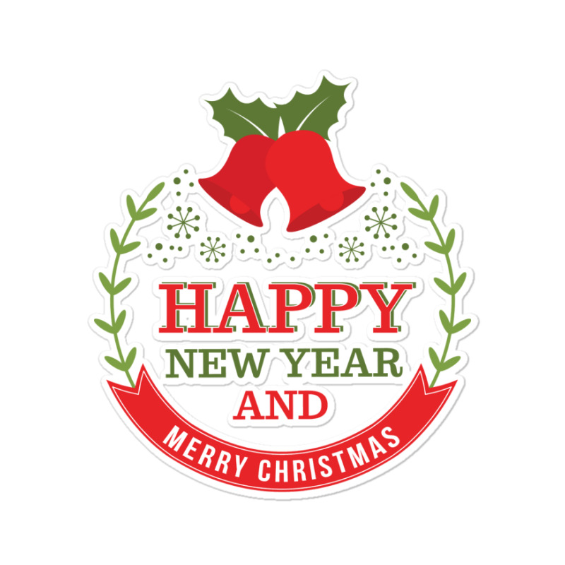 Happy New Year And Merry Christmas - Jingle Bells Sticker | Artistshot