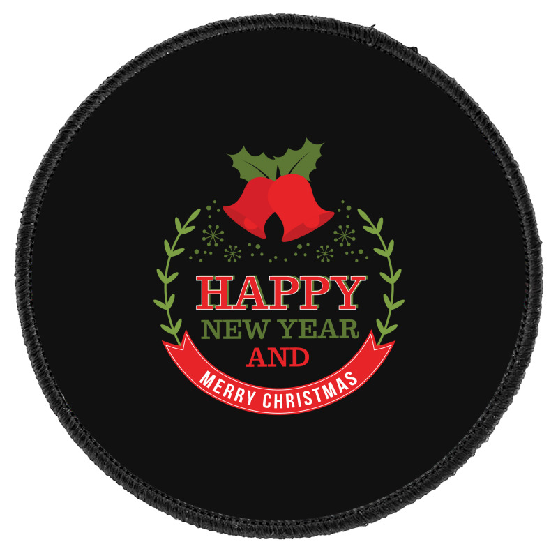 Happy New Year And Merry Christmas - Jingle Bells Round Patch | Artistshot