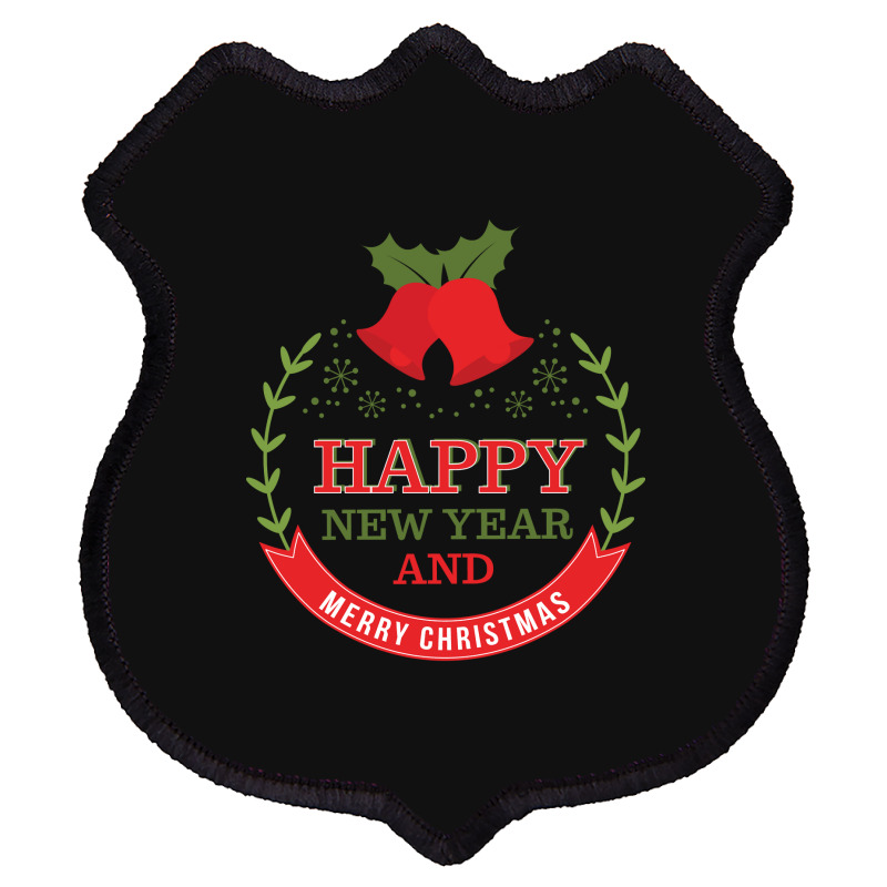 Happy New Year And Merry Christmas - Jingle Bells Shield Patch | Artistshot